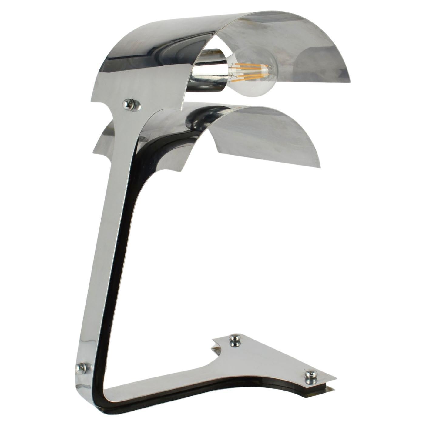 Chrome Desk Lamp attributed to Luigi Massoni Italy 1960s