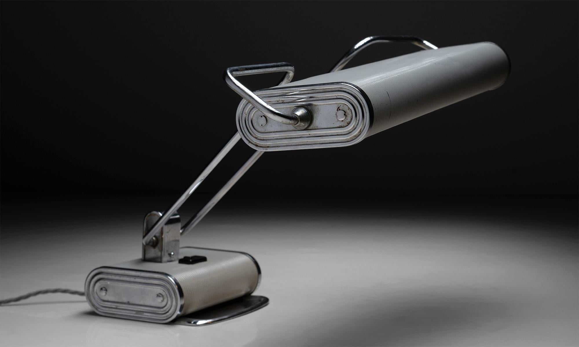 20th Century Chrome Desk Lamp by Eileen Gray, France, Circa 1930