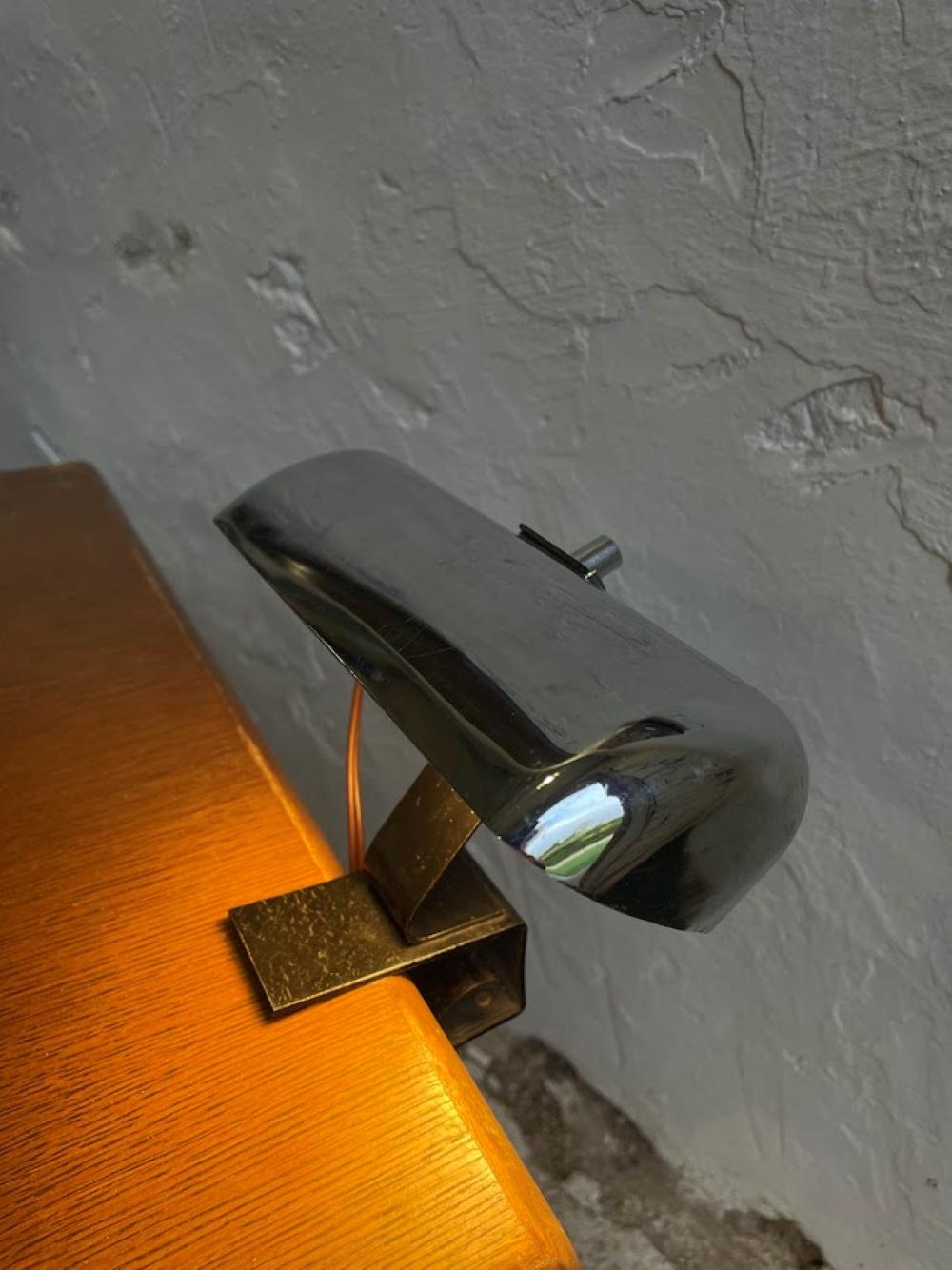 Lámpara de escritorio cromada de estilo modernista, diseño Art Déco, francés 1930-1940 en venta 3