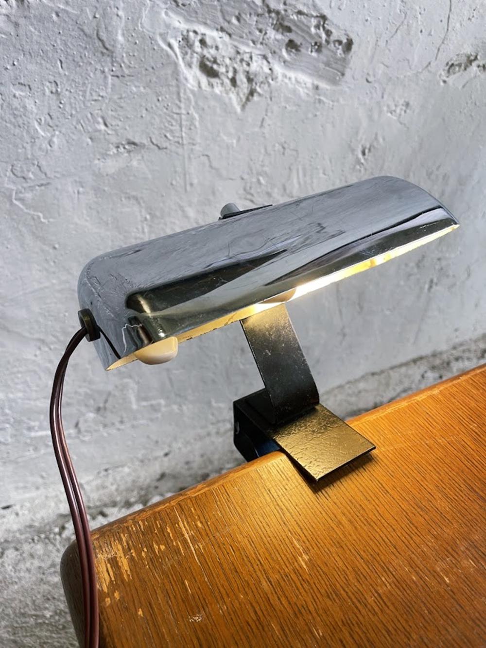 Lámpara de escritorio cromada de estilo modernista, diseño Art Déco, francés 1930-1940 en venta 5