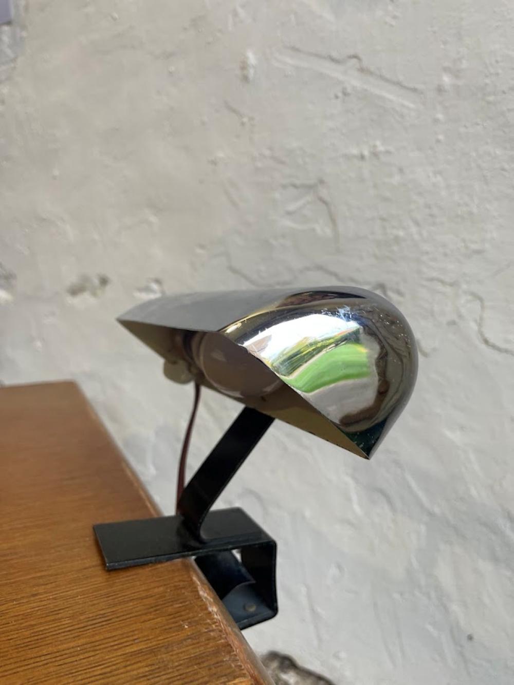 Lámpara de escritorio cromada de estilo modernista, diseño Art Déco, francés 1930-1940 Francés en venta
