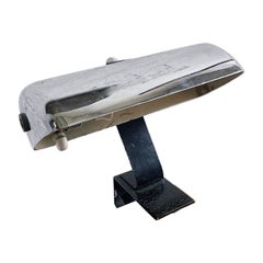 Lámpara de escritorio cromada de estilo modernista, diseño Art Déco, francés 1930-1940