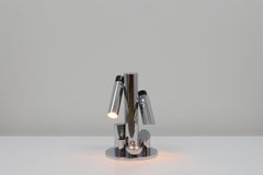Chrome desk light “Babilonia” by Fase, Spain 70s.
