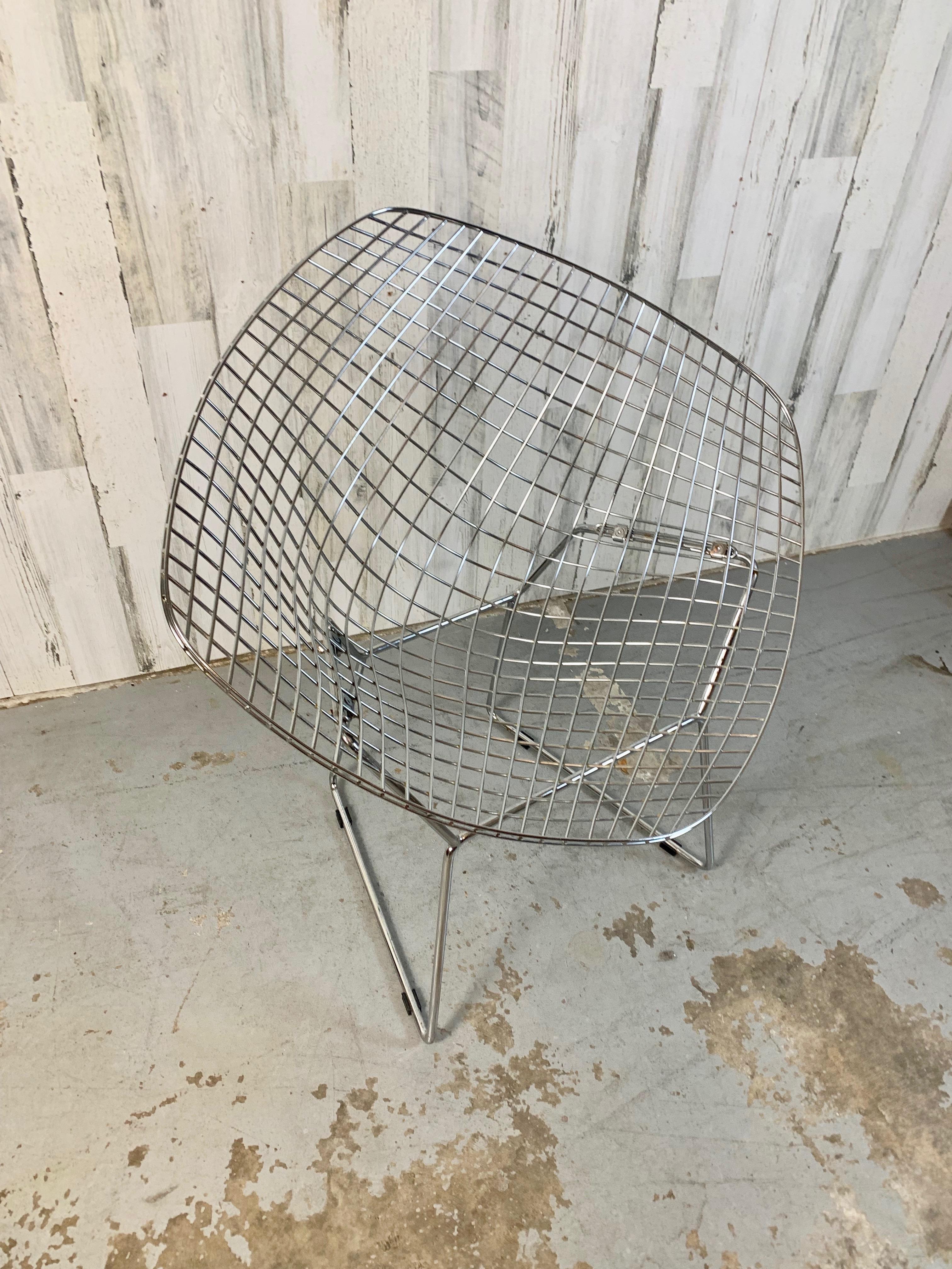 Verchromter Diamantstuhl im Stil von Bertoia im Angebot 6