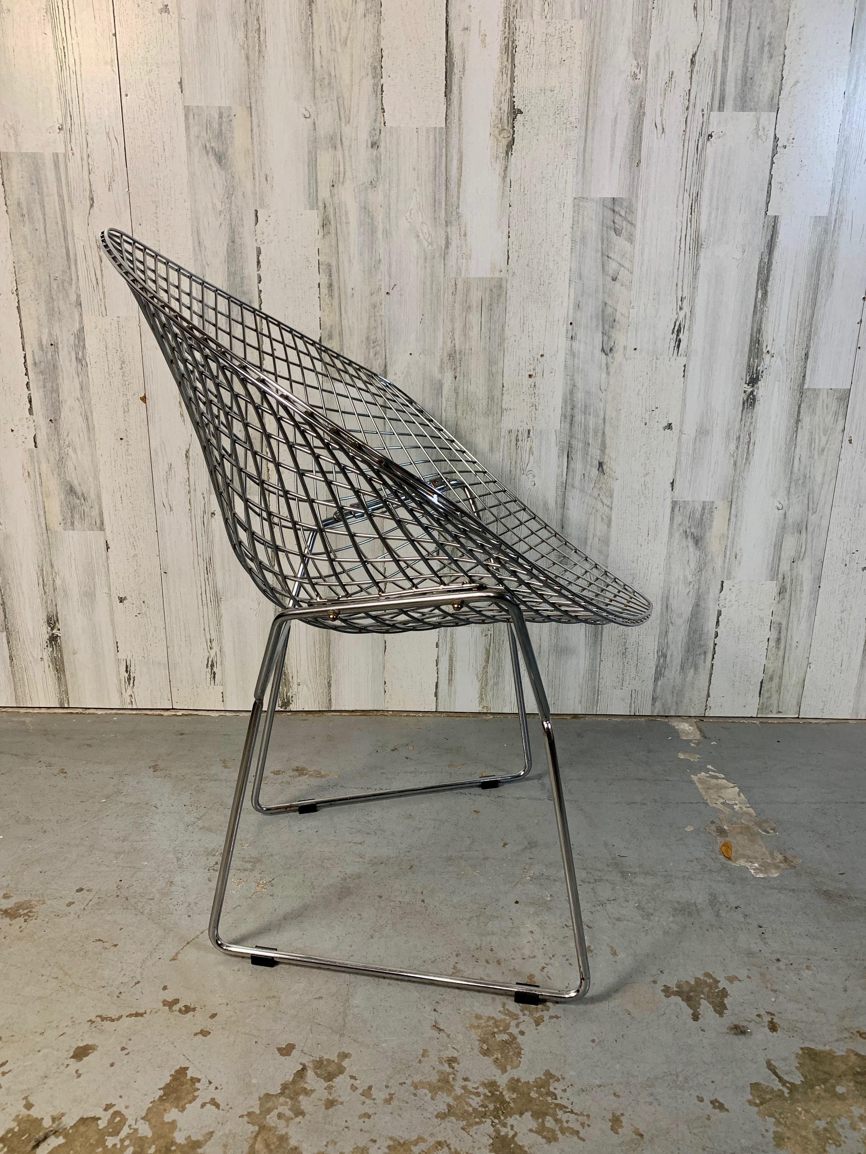 Verchromter Diamantstuhl im Stil von Bertoia (Chrom) im Angebot