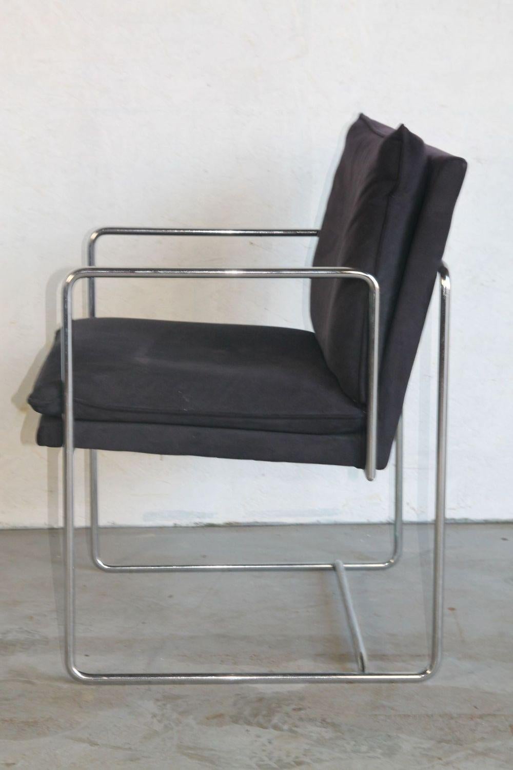 American Chrome Dining Chair Designed by Stephen D. Sherman for Tulip Inc For Sale