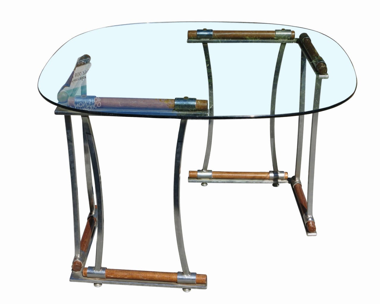 Steel Chrome Dining Chair and Dining Table Set by Cleo Baldon