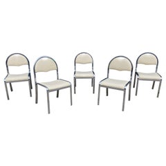 Chrome Dining Chairs 1970s Table Hollywood Regency Modernist Renato Zevi Retro