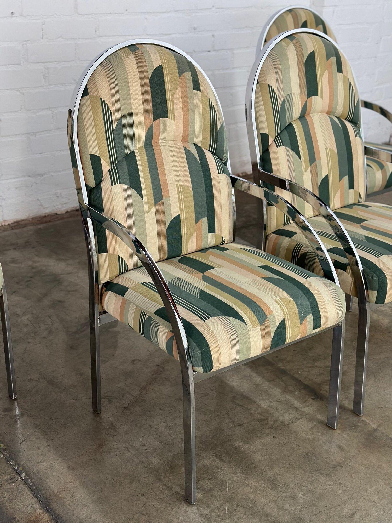 Chrome Dining Chairs- Set of 4 For Sale 9