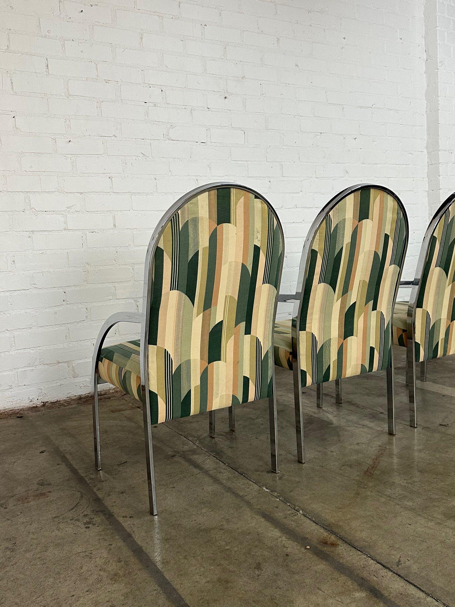 Late 20th Century Chrome Dining Chairs- Set of 4 For Sale