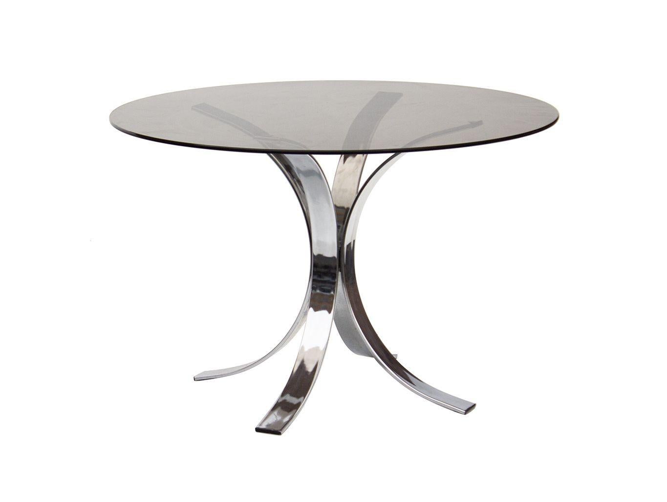 Mid-Century Modern Table de salle à manger chromée d'Osvaldo Borsani pour Stow & Davis en vente