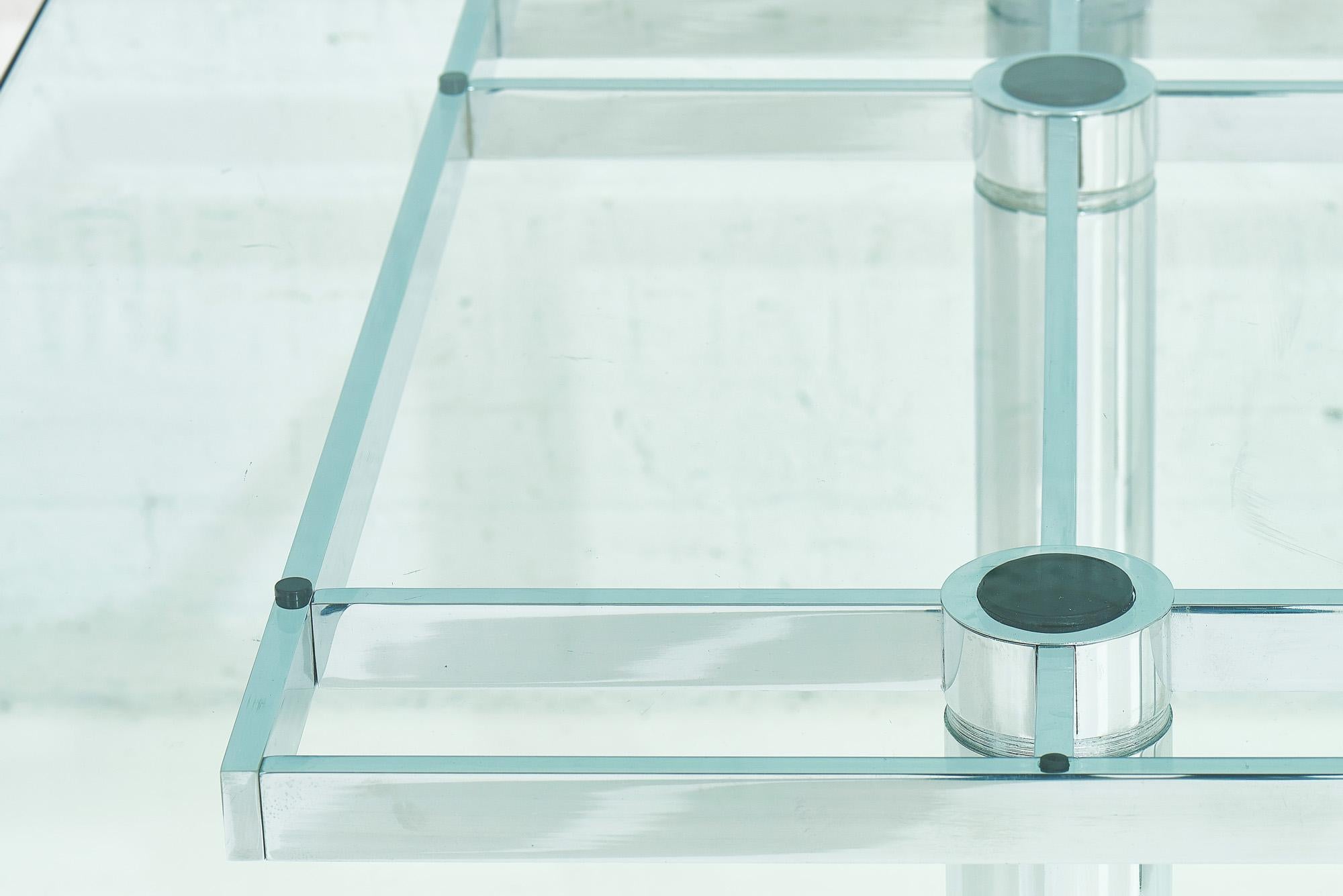 Glass Chrome Dining Table by Tobia Scarpa, 11960