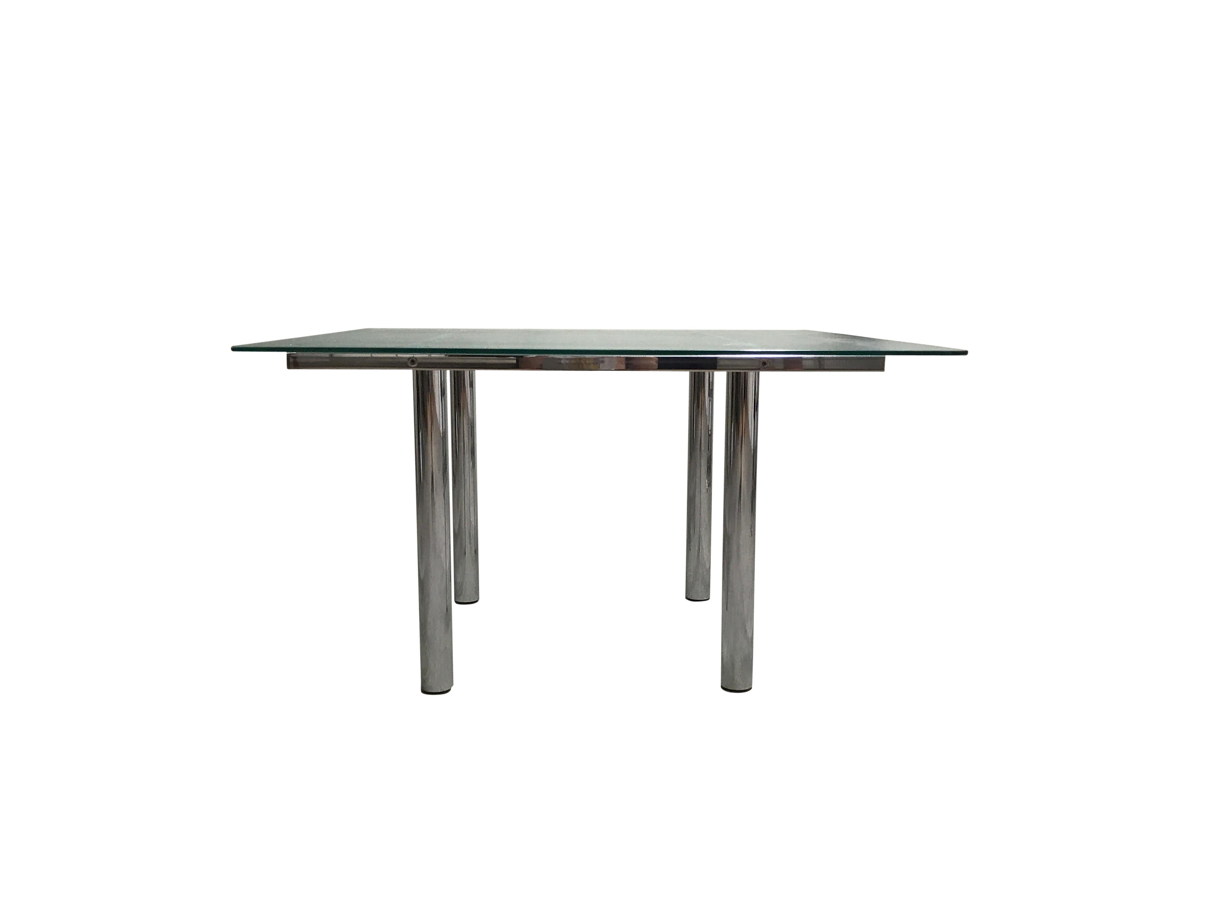Hollywood Regency Chrome Dining Table by Tobia Scarpa, 1960s