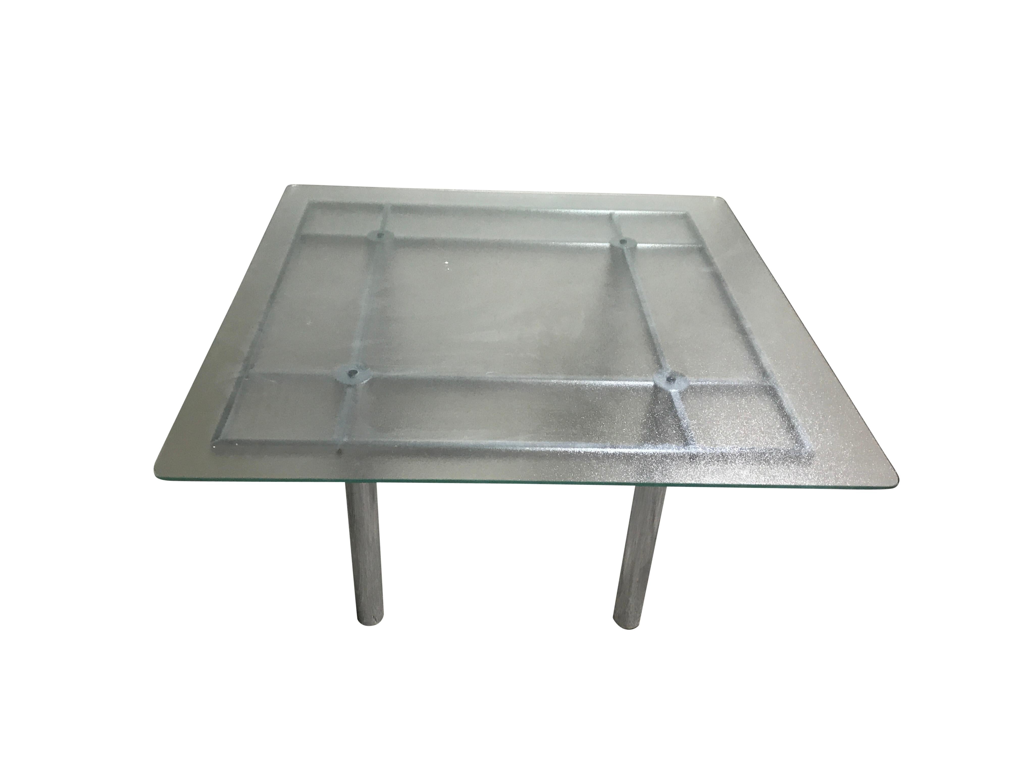 Italian Chrome Dining Table by Tobia Scarpa, 1960s