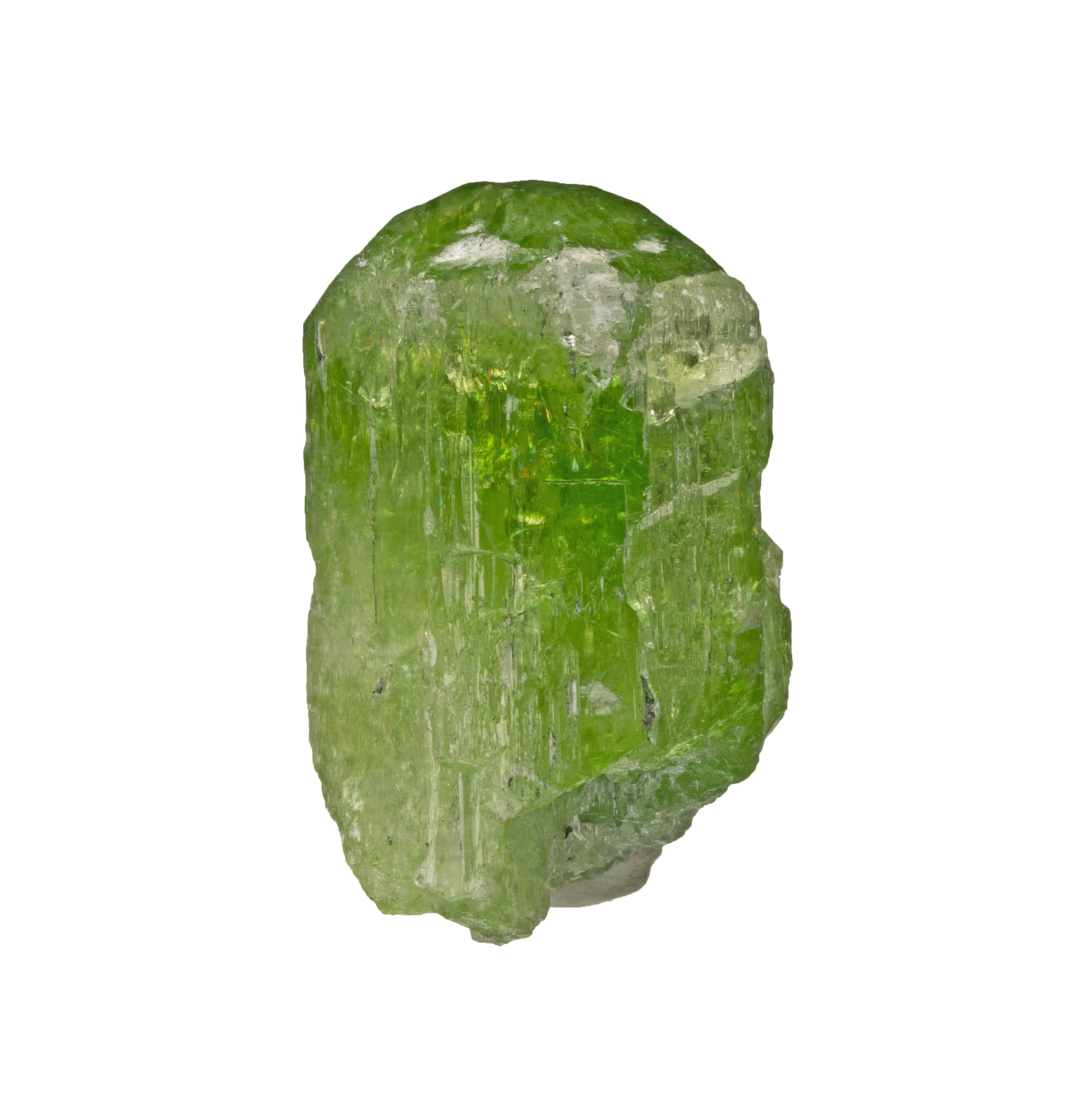 From Merelani Hills in Tanzania, this gemmy, verdant chrome diopside features a beautiful natural termination and incredible pigmentation. This excellent gem crystal specimen will add the perfect pop of green to your cabinet.

Dimensions: 1”L x