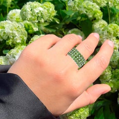 Chrome Diopside Ring 3.06 Carats Sterling Silver