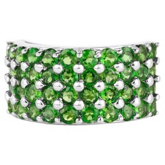 Chrome Diopside Ring 3.06 Carats Sterling Silver