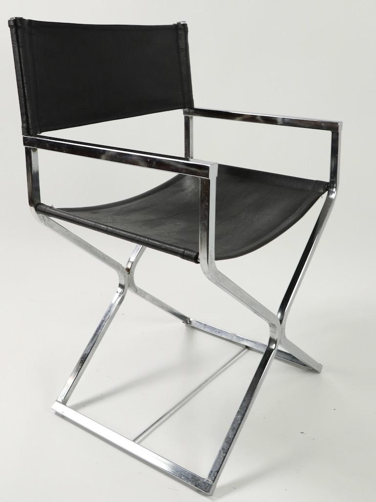 Chrome Directors Chair by Robert Kjer for Virtue Vintage 1