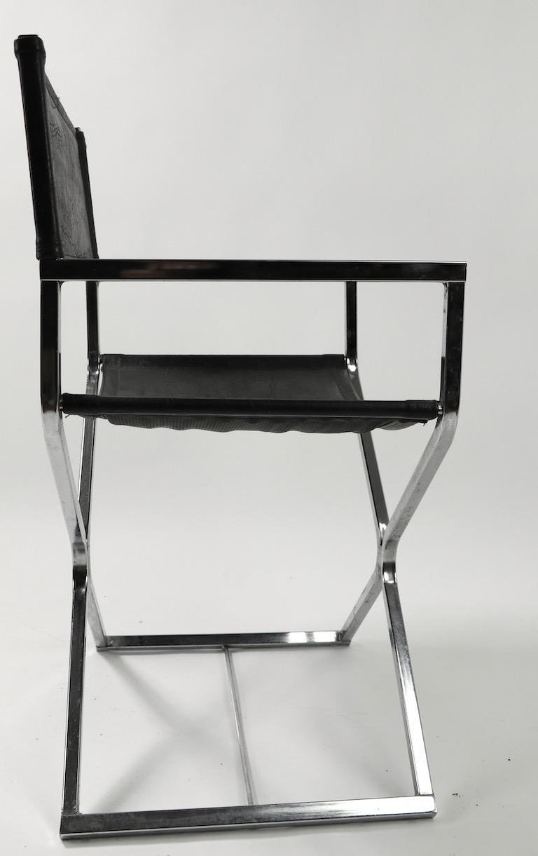 Chrome Directors Chair by Robert Kjer for Virtue Vintage at 1stDibs
