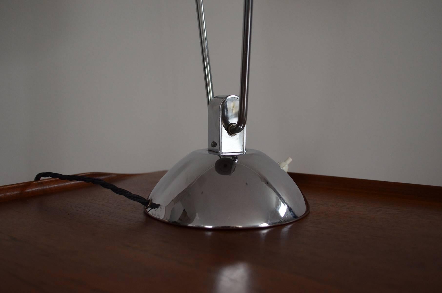 Chrome Domed Table Lamp, 1950s For Sale 4
