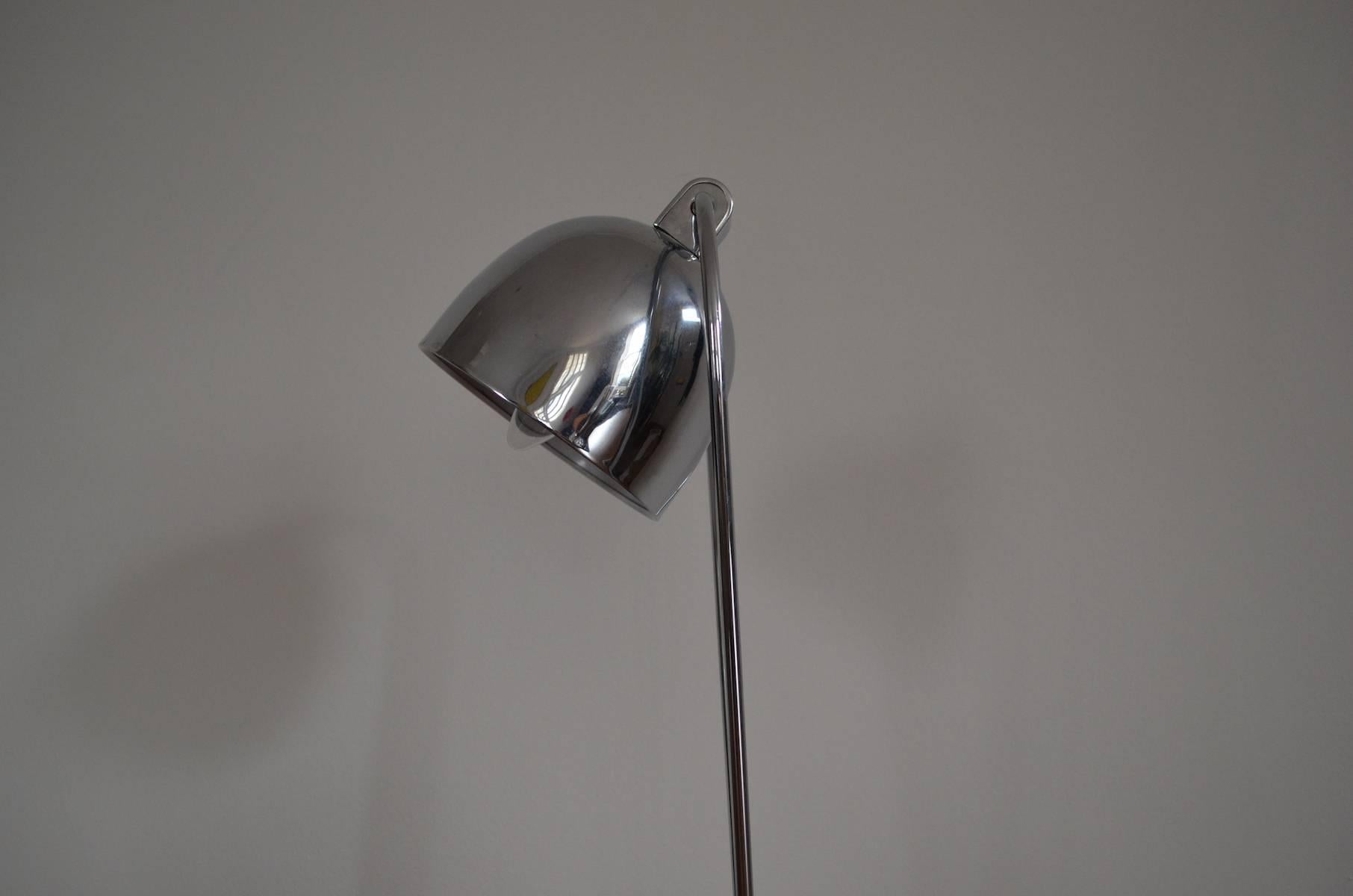 Unknown Chrome Domed Table Lamp, 1950s For Sale