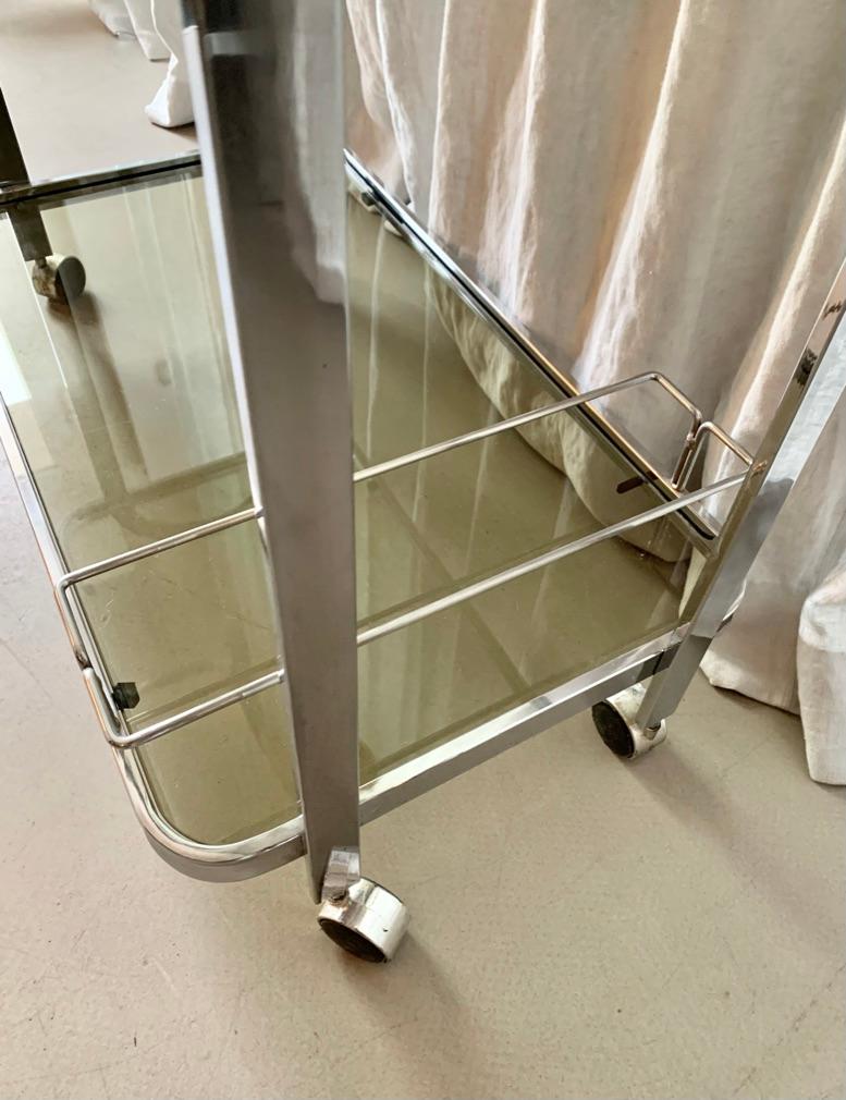 Late 20th Century Chrome Drinks Trolley For Sale