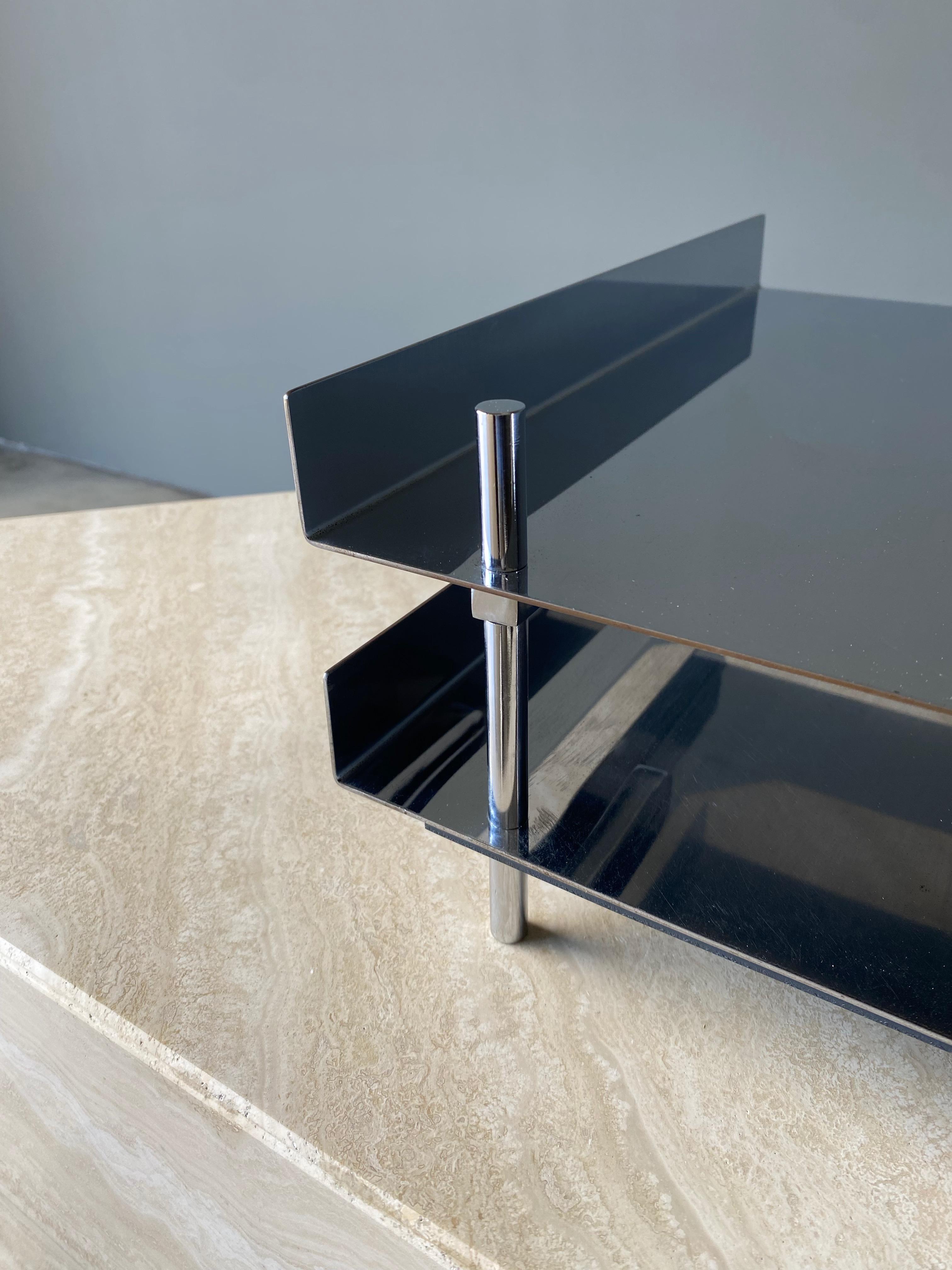 Chrome Dual Level Letter Tray by Hugh Acton, 1960s 7