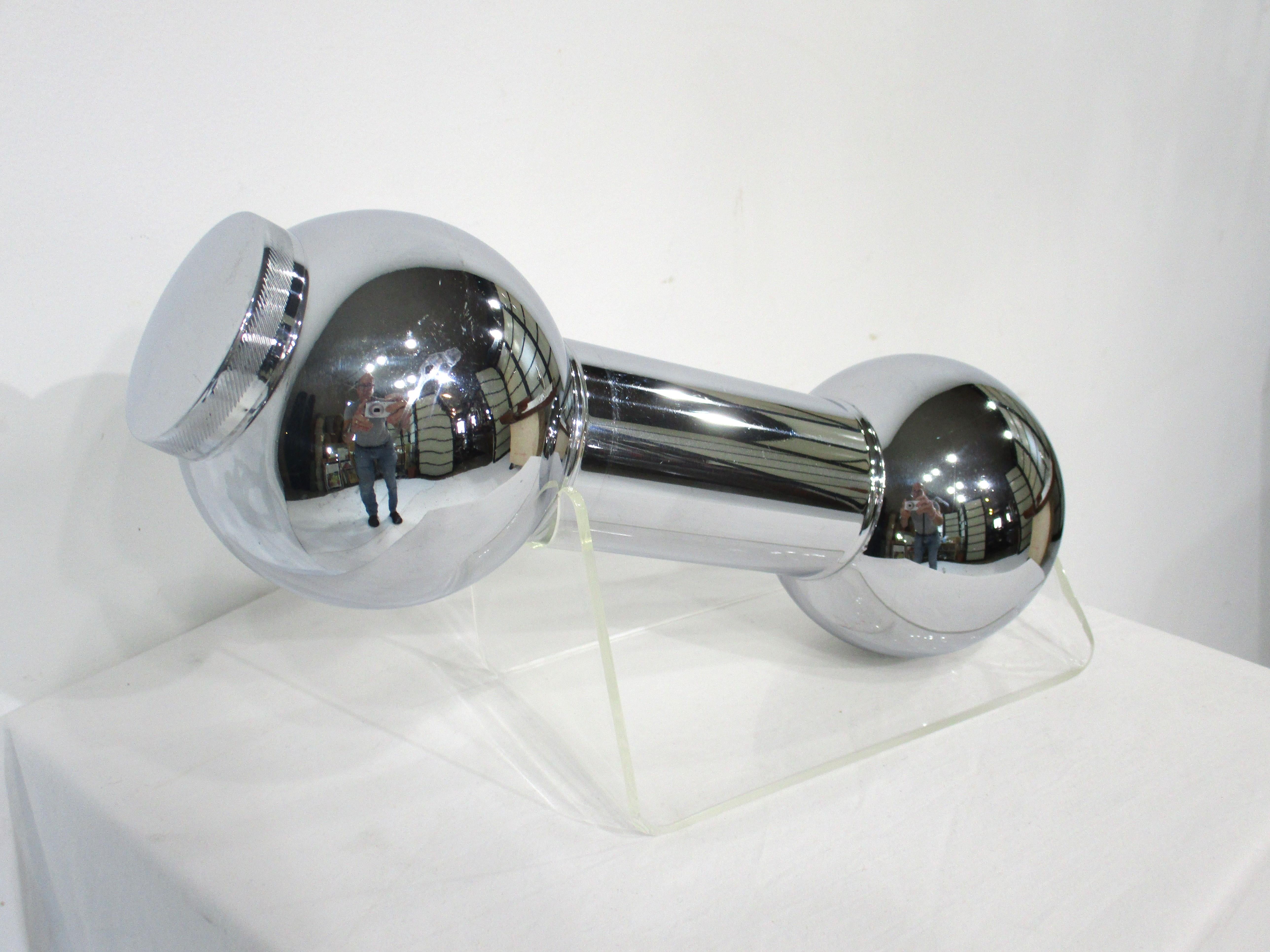 American Chrome Dumb Bell Cocktail Shaker  For Sale