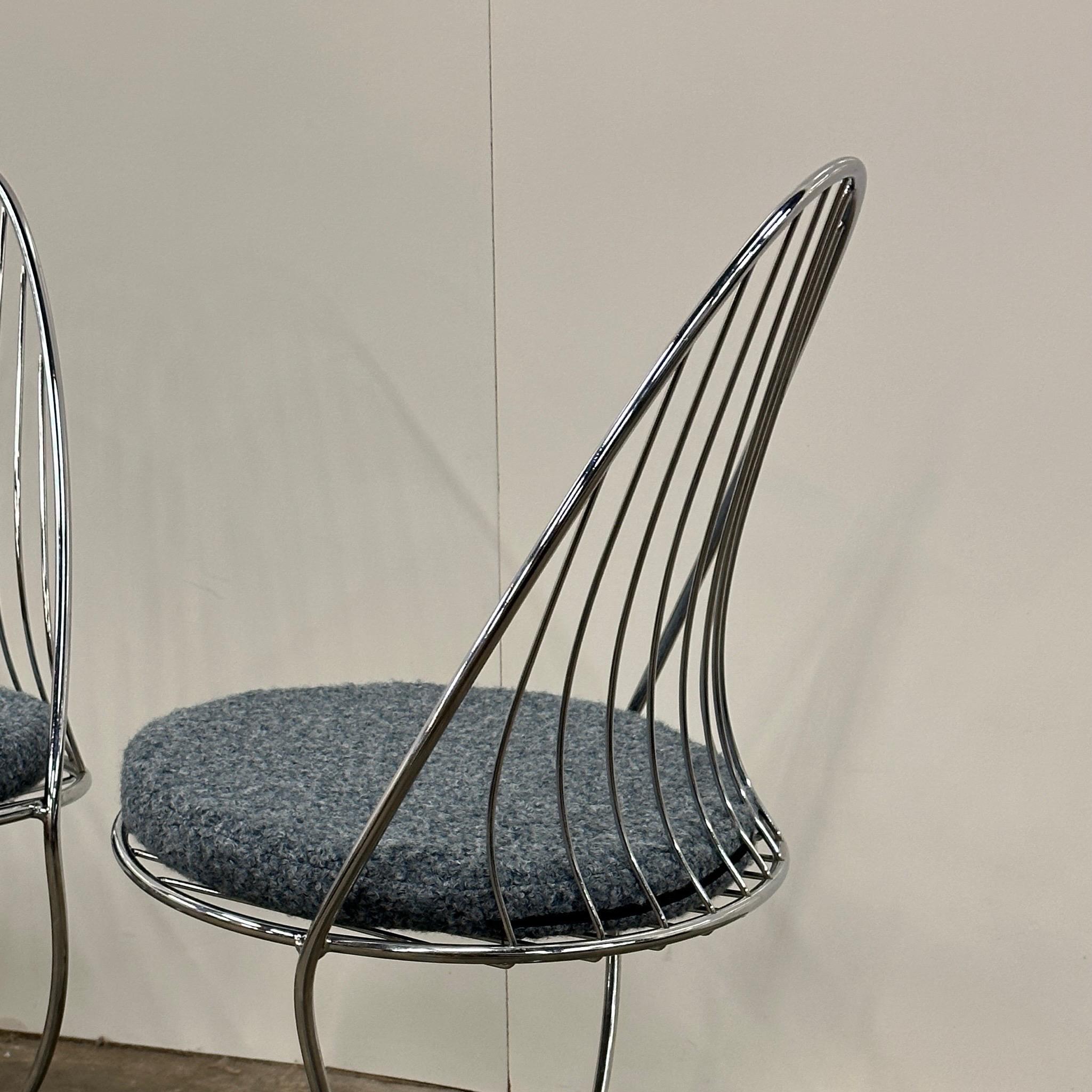 Swedish Chrome Egg Chairs Attributed to Dahlens Dalum For Sale