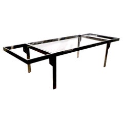 Chrome Extension Dining Table with Removable Chrome Console Leaves by Baughman