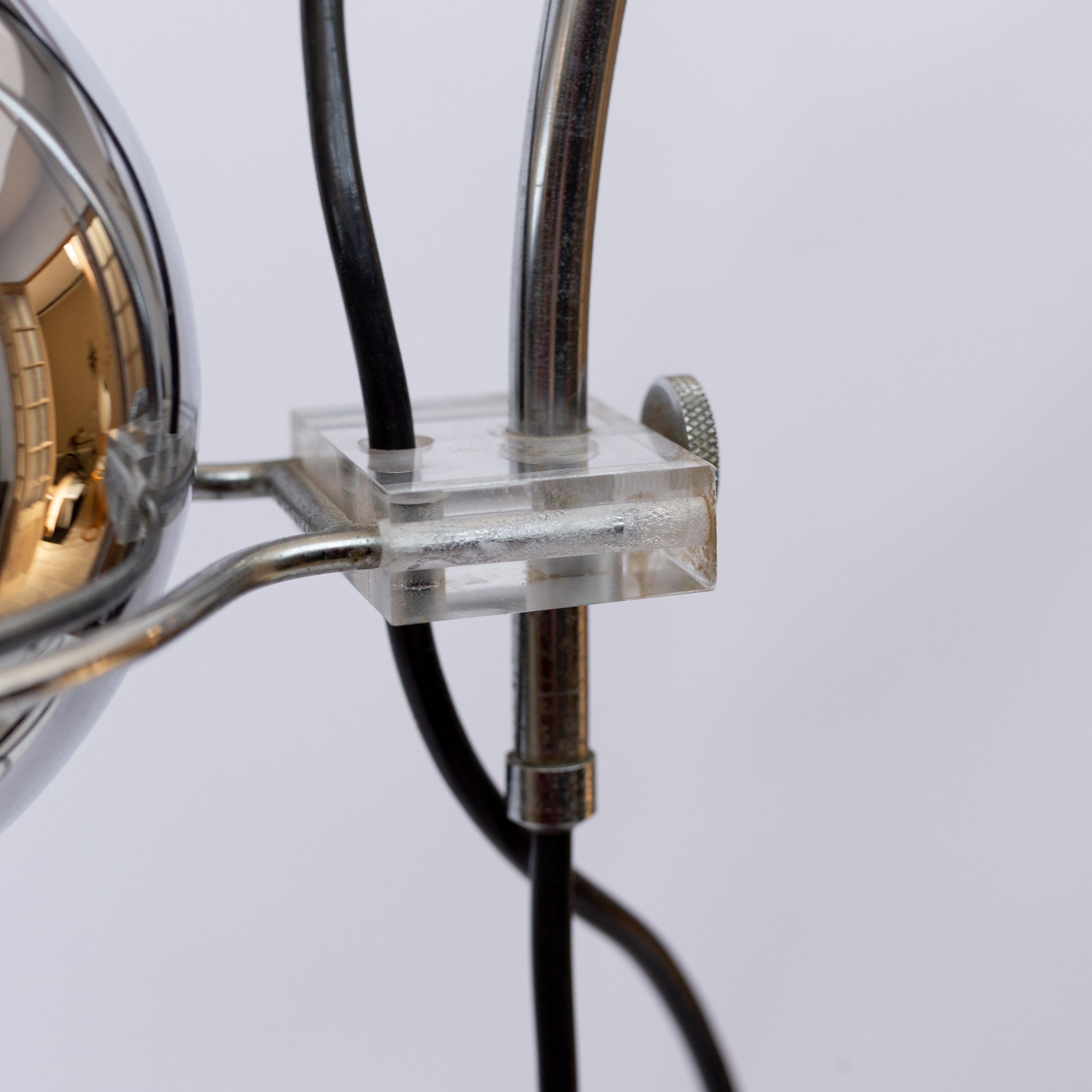 Chrome Eyeball Sconce by Gebroeders Posthuma for Gepo, 1970s In Good Condition In Hilversum, NL