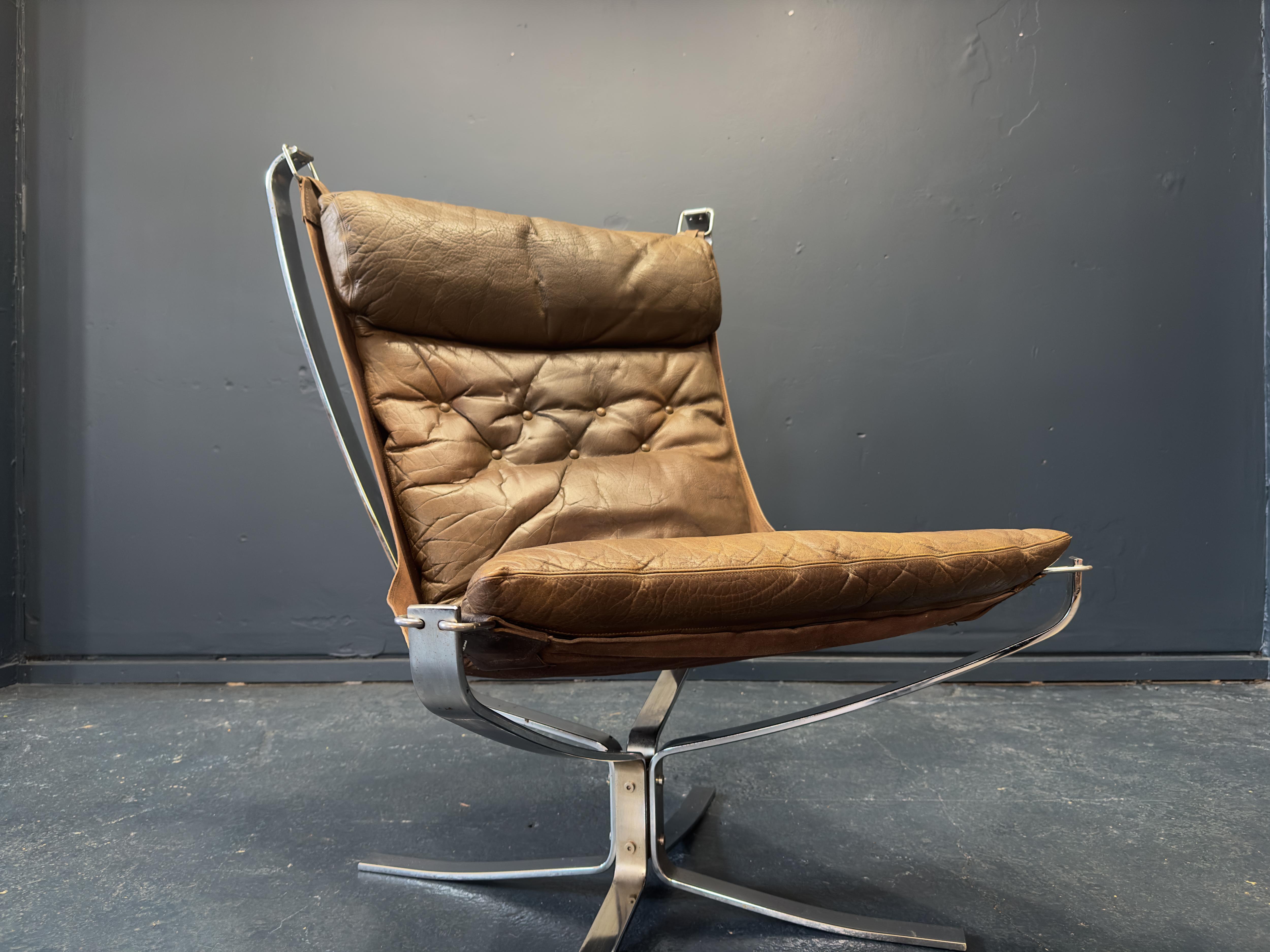 Mid-Century Modern Chrome Falcon Chair by Sigurd Ressell