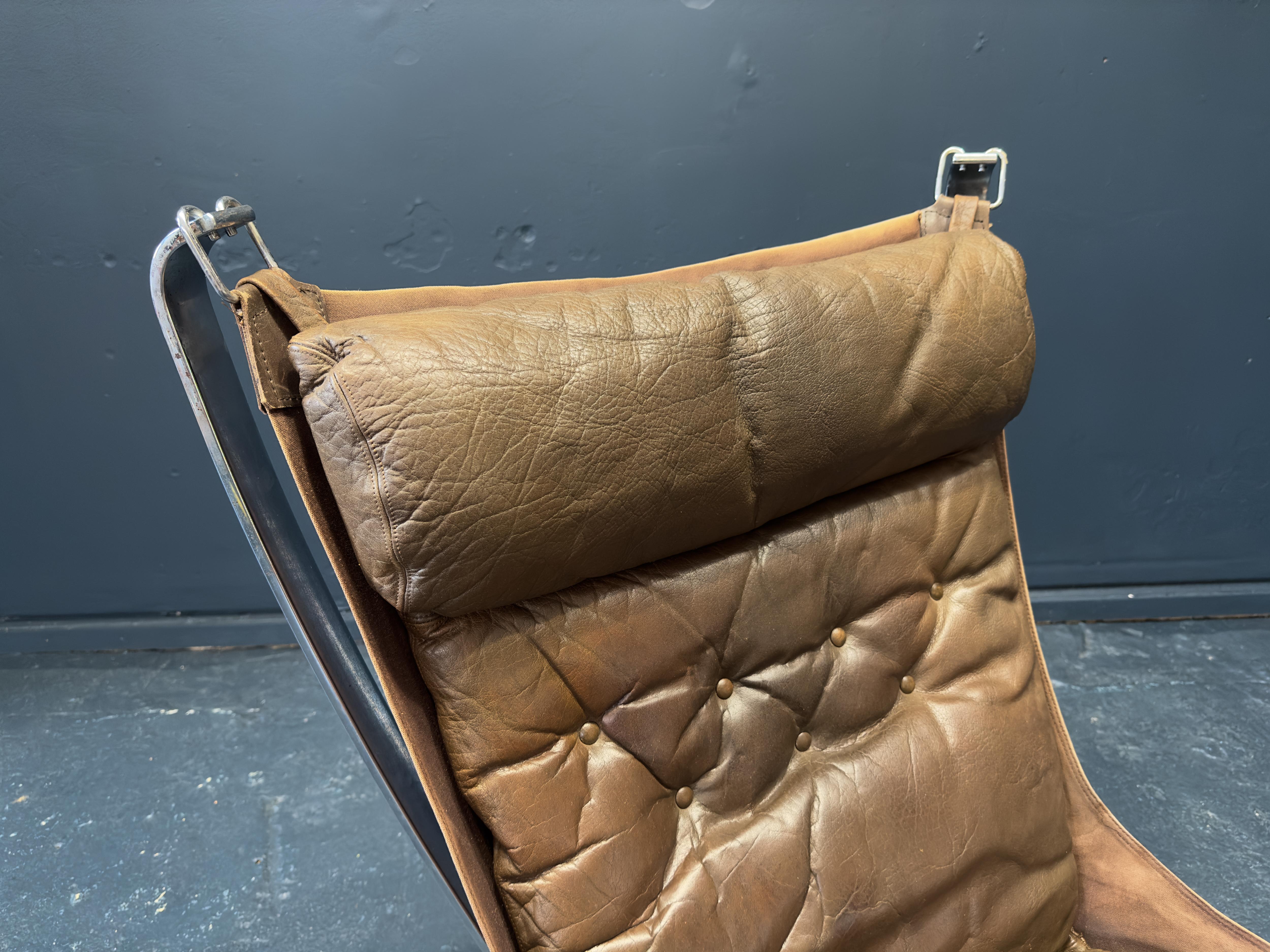 Chrome Falcon Chair by Sigurd Ressell In Good Condition In London, GB
