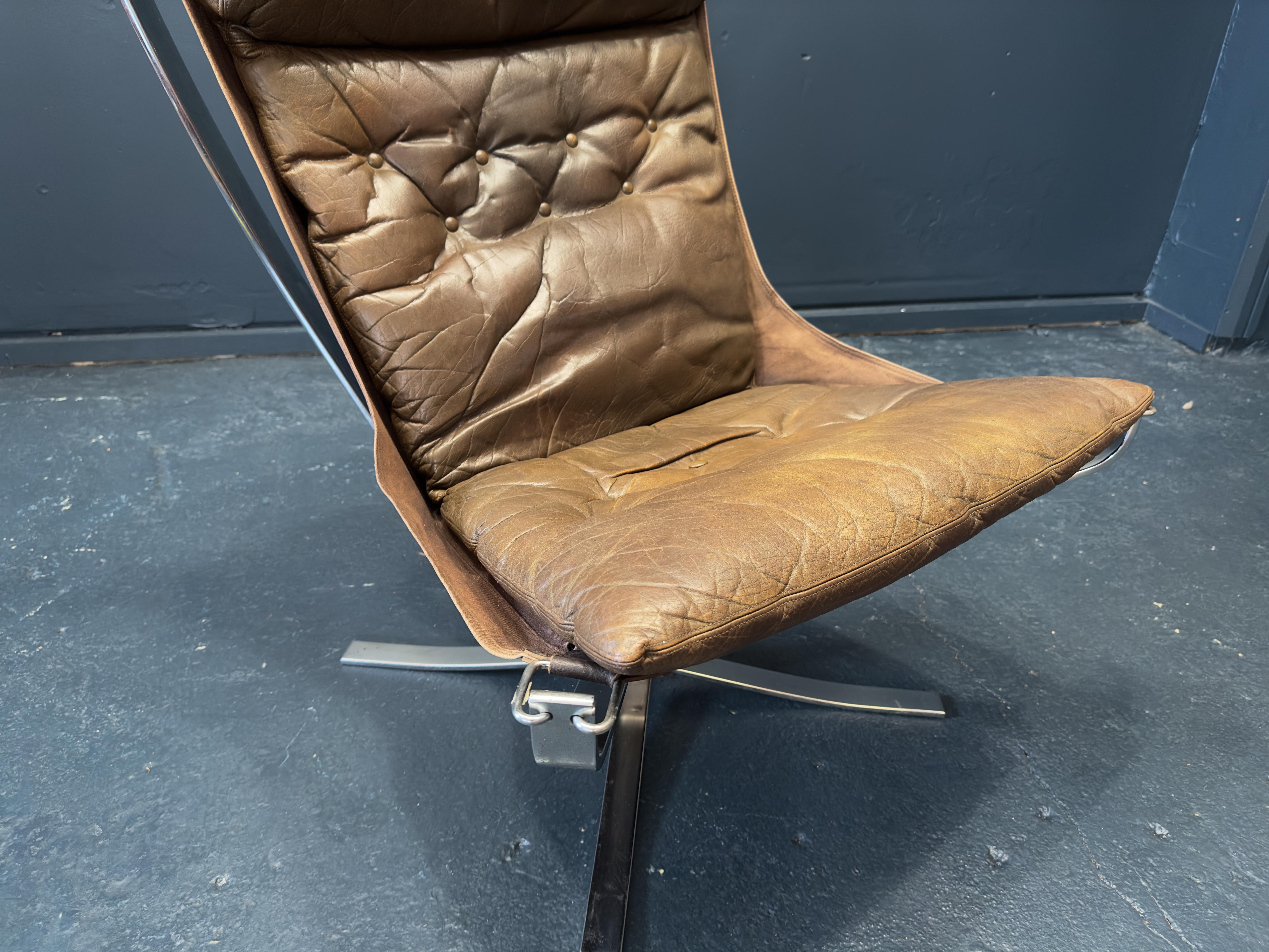 Late 20th Century Chrome Falcon Chair by Sigurd Ressell