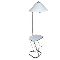 Vintage Chrome Floor Lamp , 1950’s France