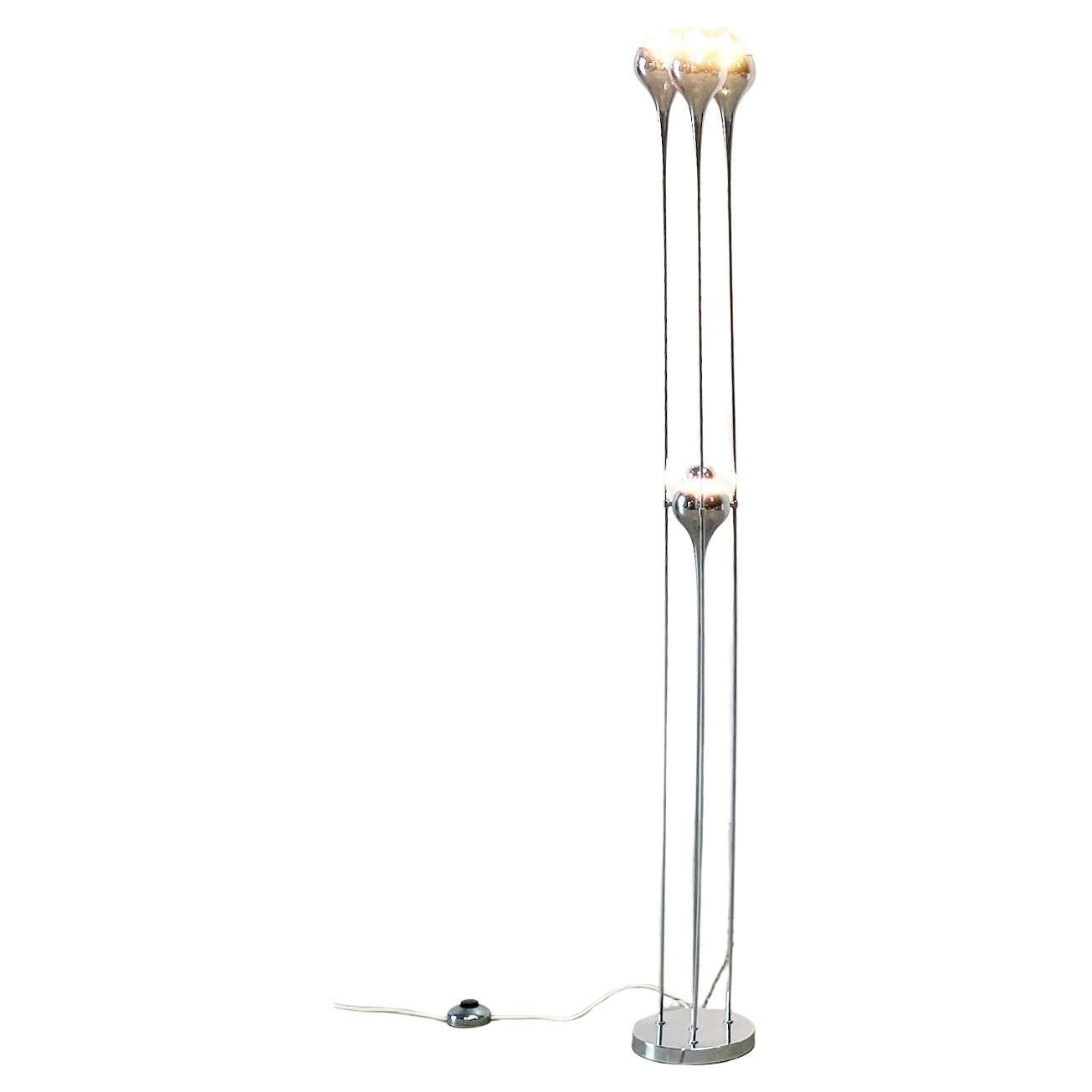 Chrome floor lamp attr to Angelo Brotto im Angebot