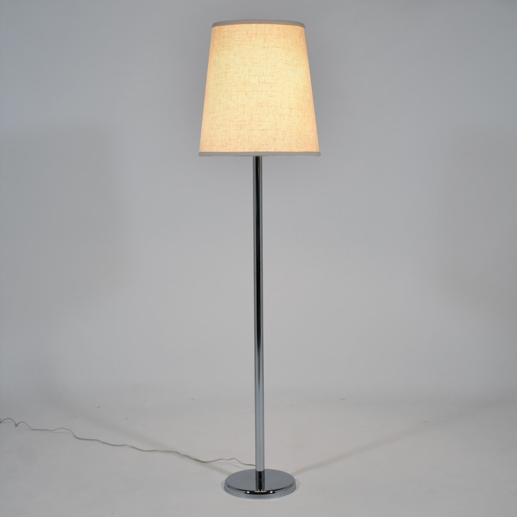 American Chrome Floor Lamp by Kovacs For Sale