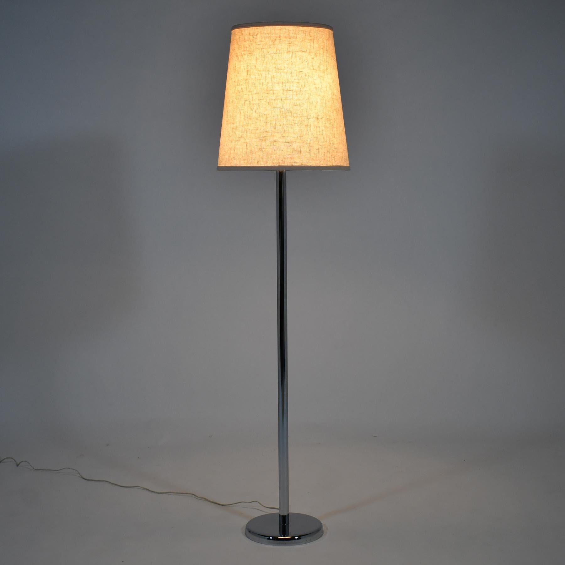 Plated Chrome Floor Lamp by Kovacs For Sale