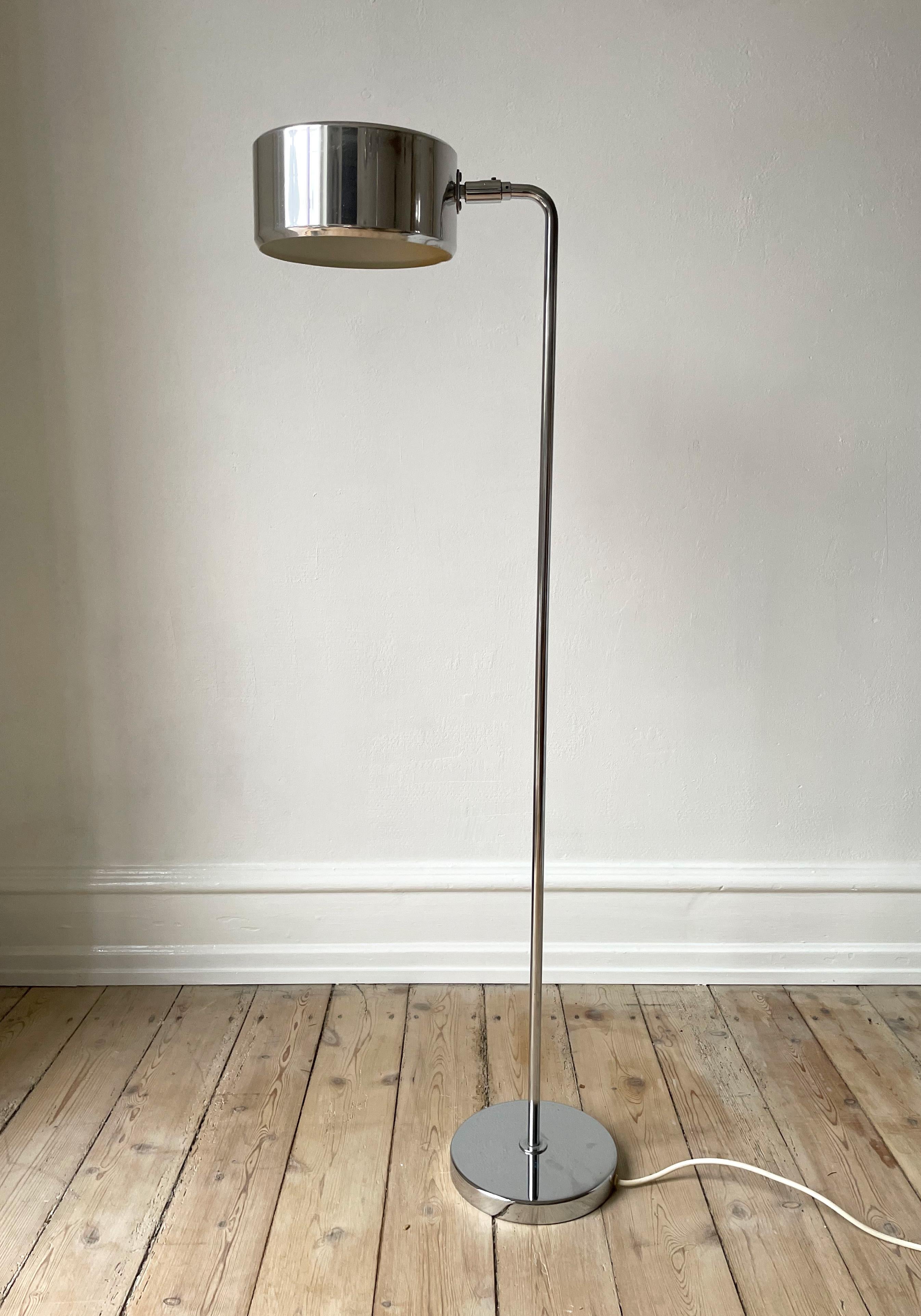 Swedish Chrome Floor Lamp by Anders Pehrson for Ateljé Lyktan, 1960s