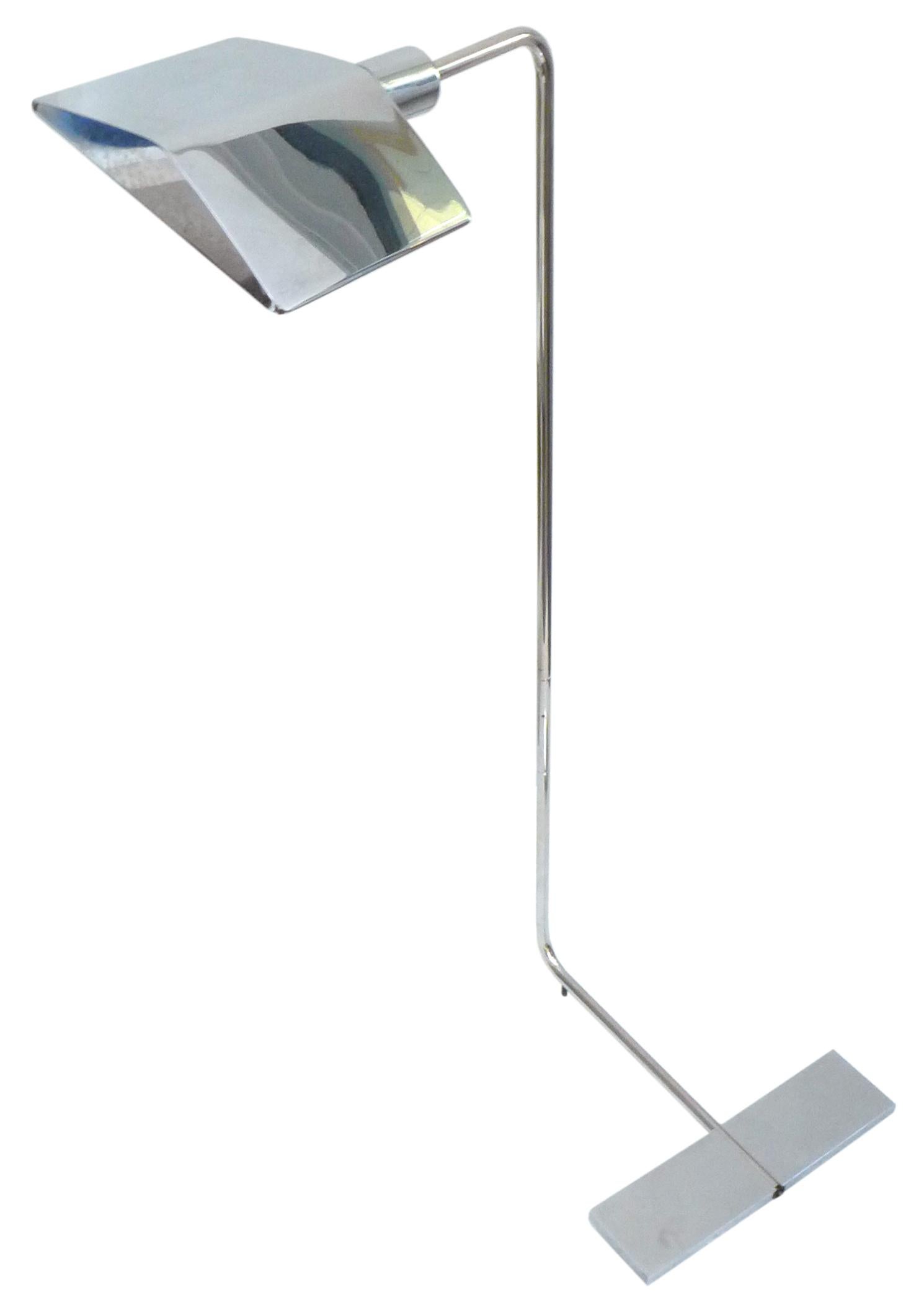 Chrome Floor Lamp by Cedric Hartman In Good Condition For Sale In Los Angeles, CA