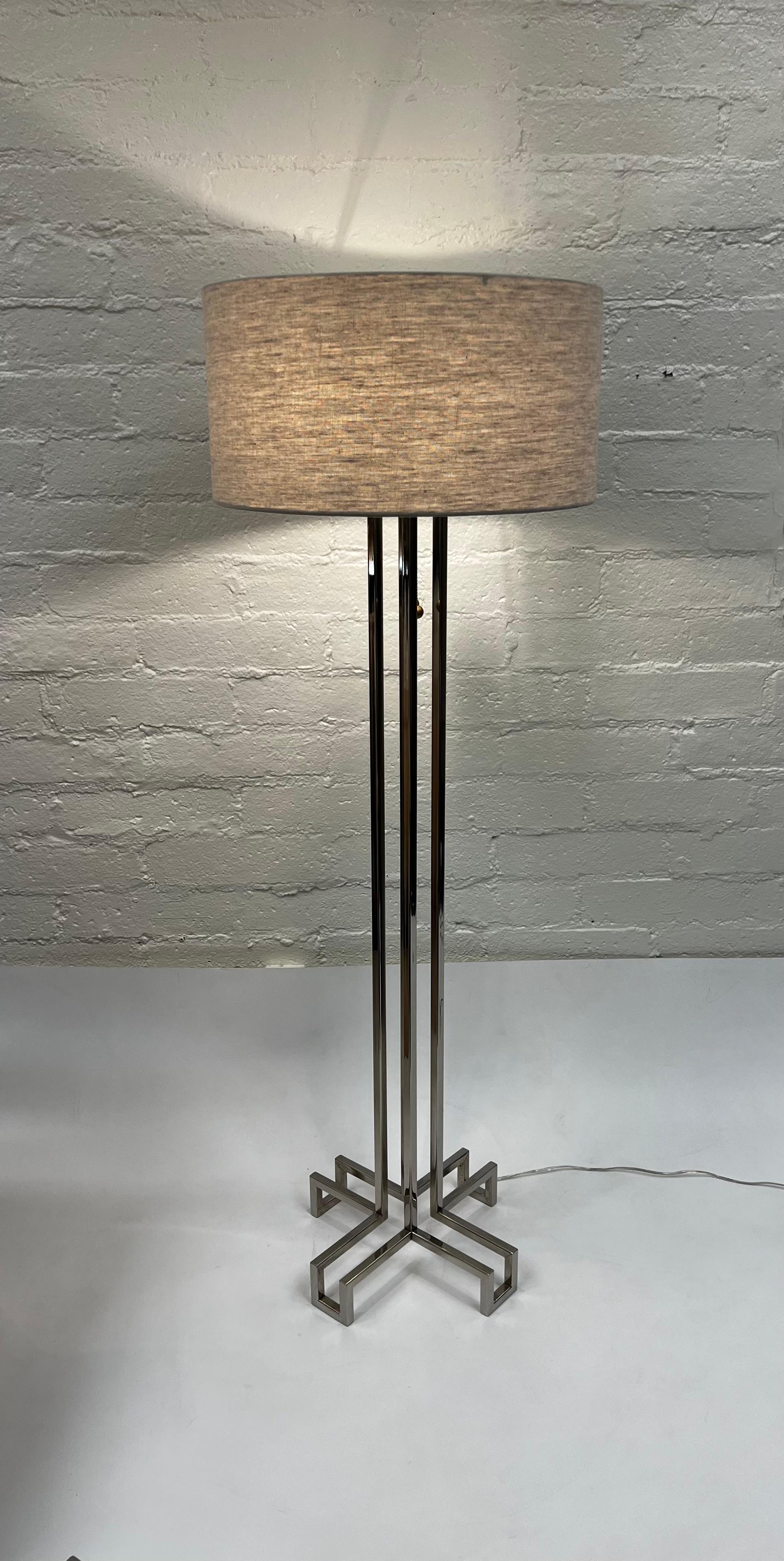 Modern Chrome Floor Lamp by Charles Hollis Jones For Sale