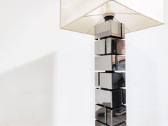 Chrome Floor Lamp by Curtis Jere, 1970s