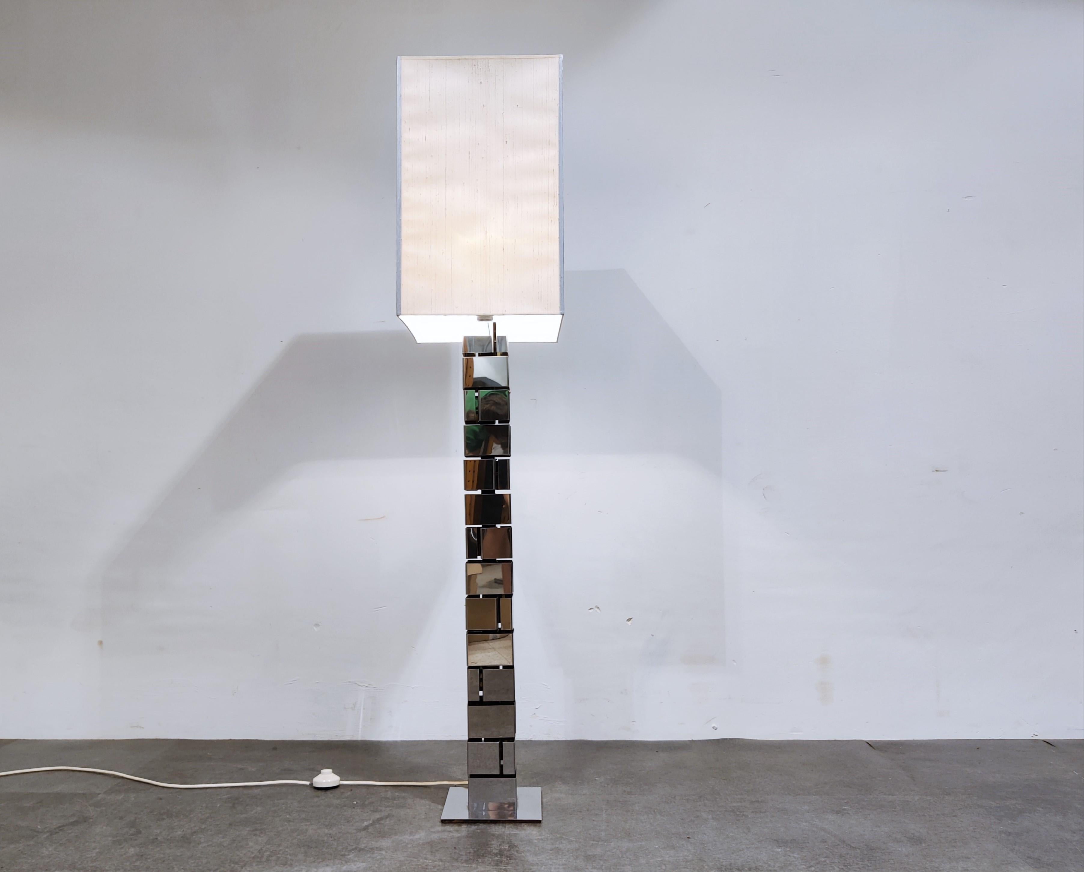 American Chrome Floor Lamp by Curtis Jere, 1970s