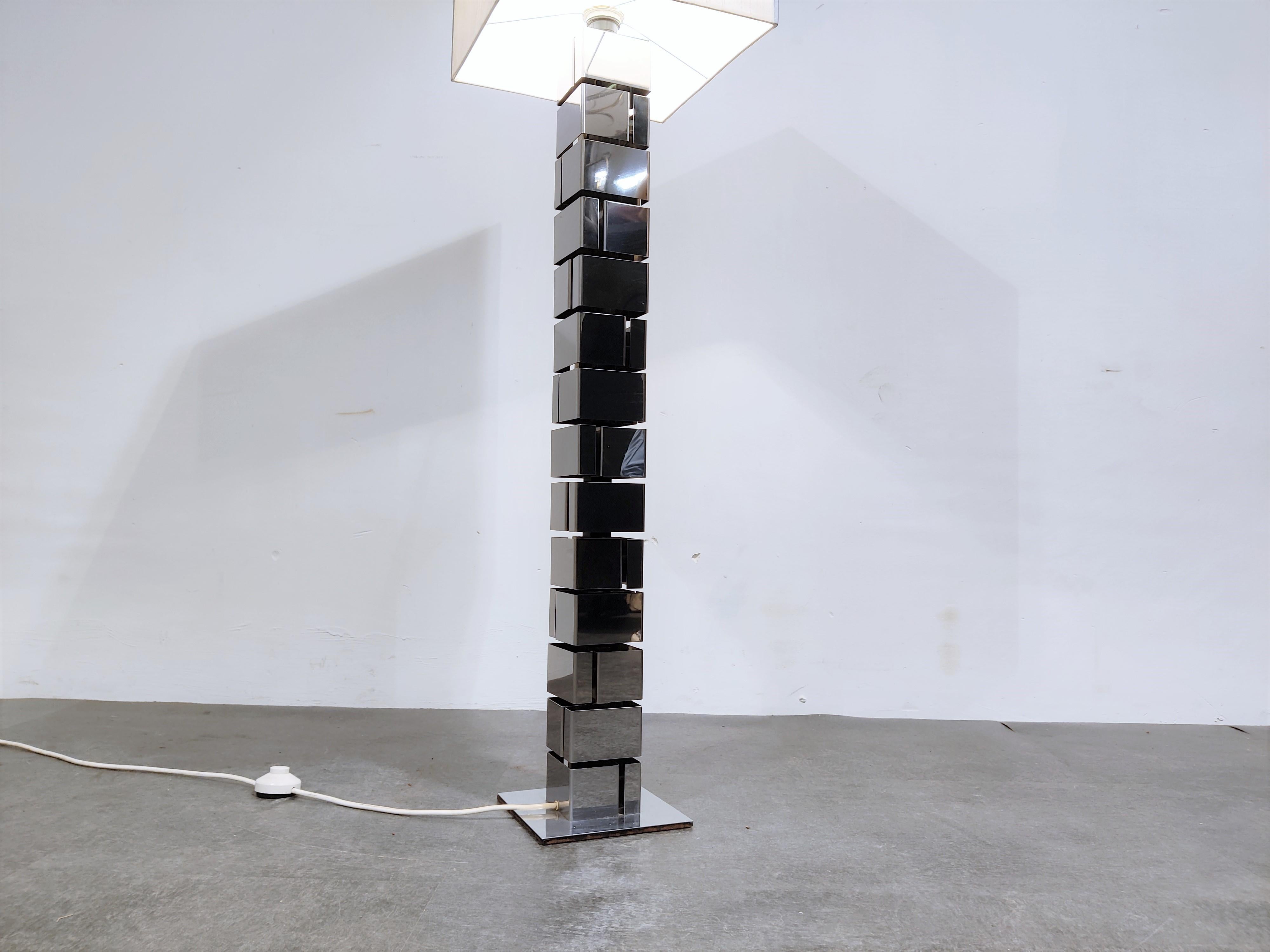 Late 20th Century Chrome Floor Lamp by Curtis Jere, 1970s