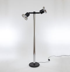 Chrome floor lamp by Gae Aulenti & Livio Castiglioni for Stilnovo, 1970s