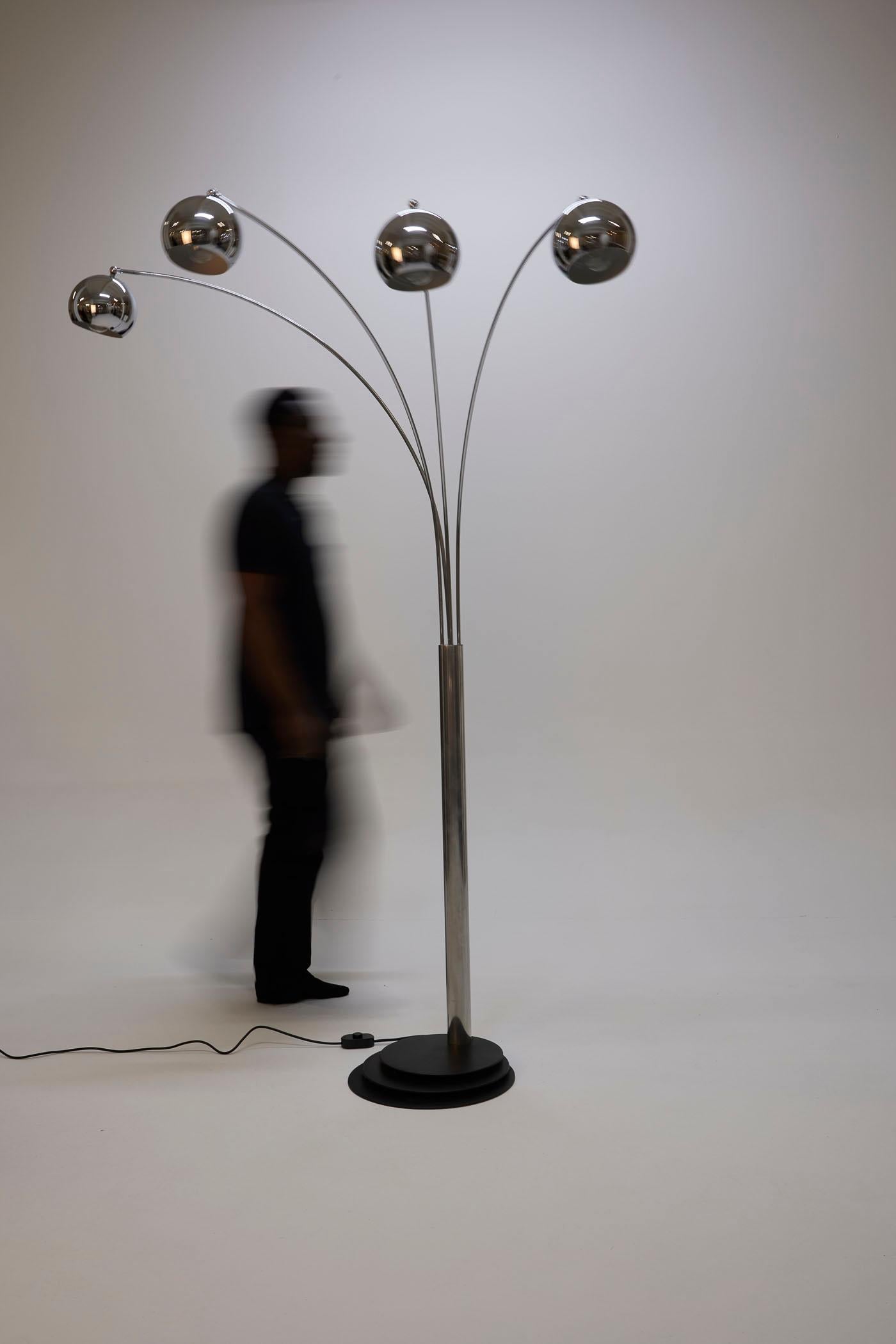  Chrome floor lamp by Goffredo Reggiani 8