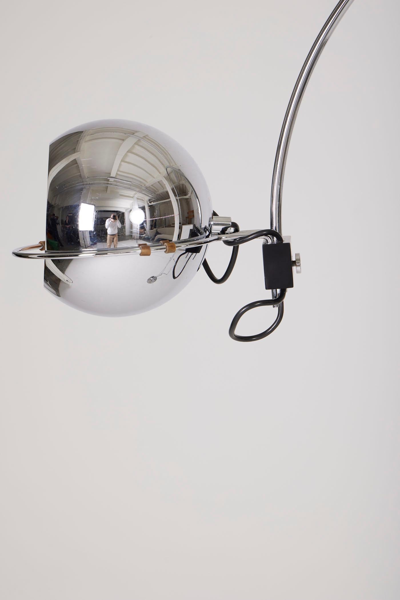 Chrome floor lamp by Goffredo Reggiani 9