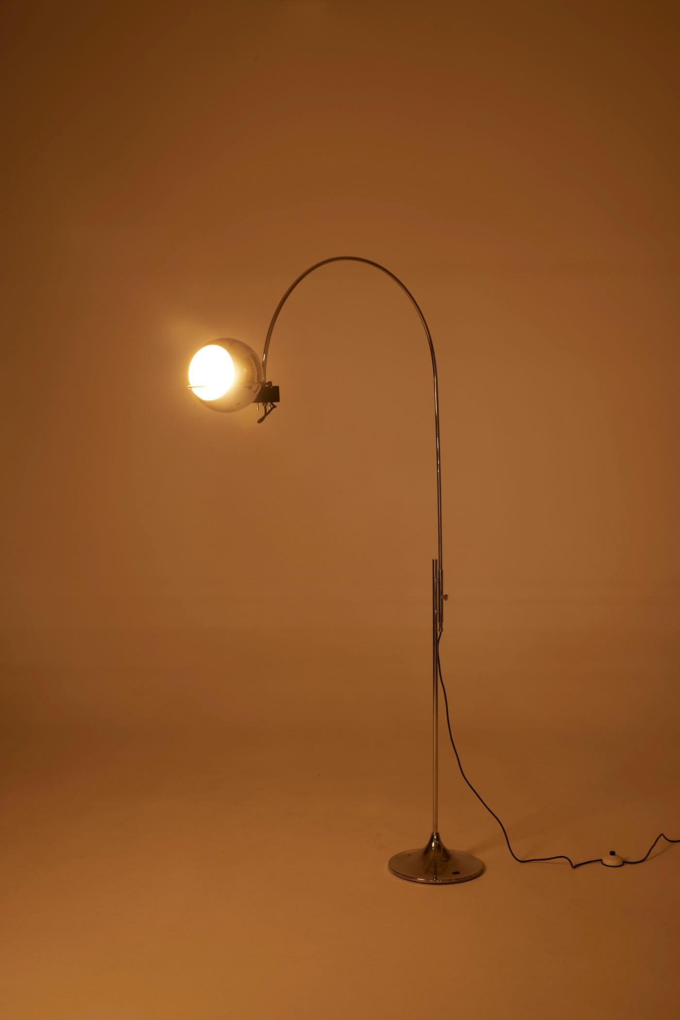 20th Century Chrome floor lamp by Goffredo Reggiani