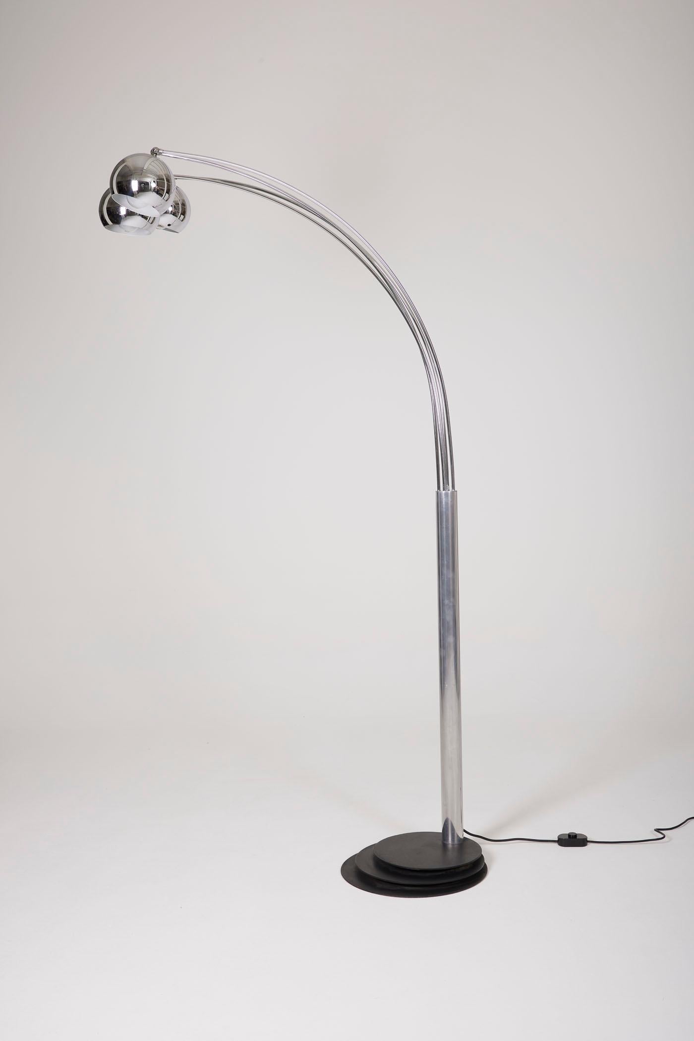 20th Century  Chrome floor lamp by Goffredo Reggiani