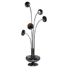 Vintage Chrome Floor Lamp, Italy 1970s